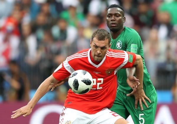 من مباراة روسيا و السعودية