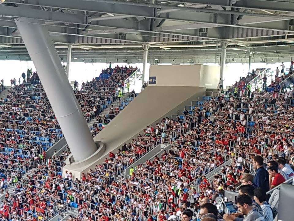 جماهير المغرب خلال اللقاء