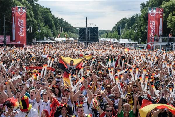 الجماهير الألمانية أثناء المباراة