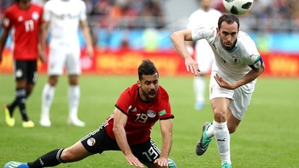 من مباراة مصر وأوروجواي