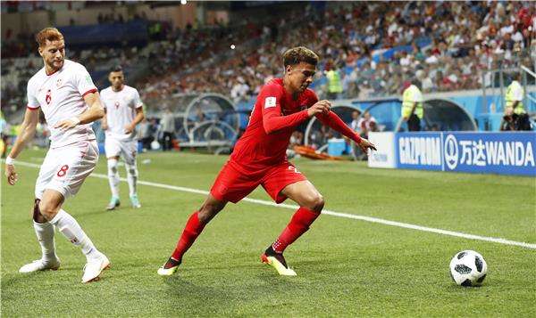 ديلي آلي خلال مواجهة تونس