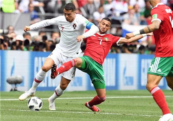 كريستيانو رونالدو خلال المباراة