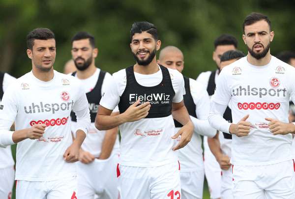 جانب من تدريبات منتخب تونس اليوم