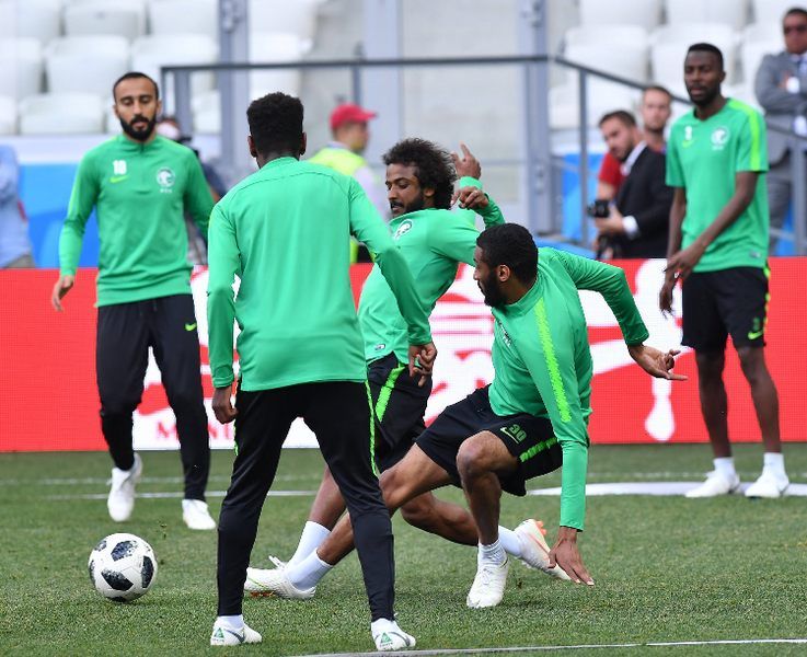 من تدريبات المنتخب السعودي