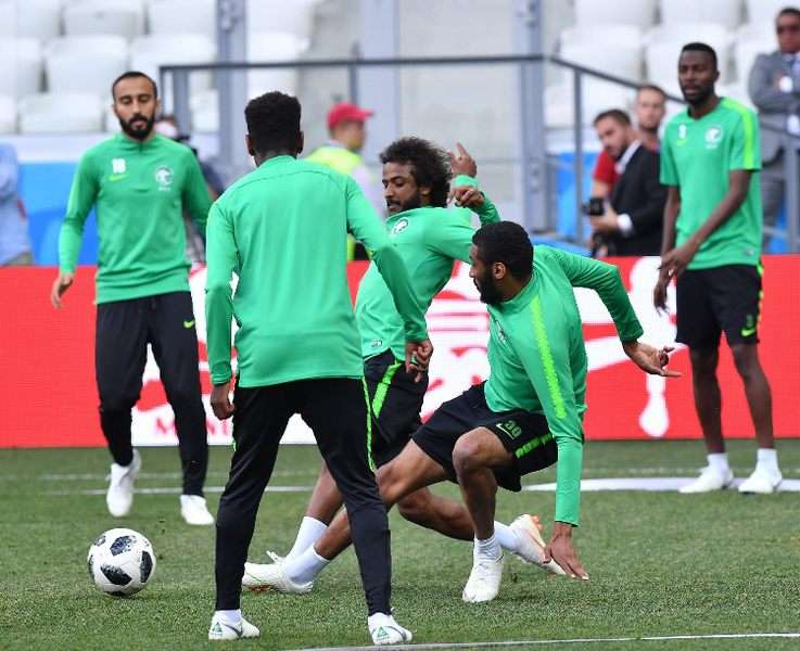 من تدريبات المنتخب السعودي