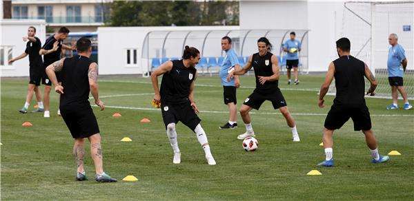 كافاني في تدريبات أوروجواي (أرشيفية)