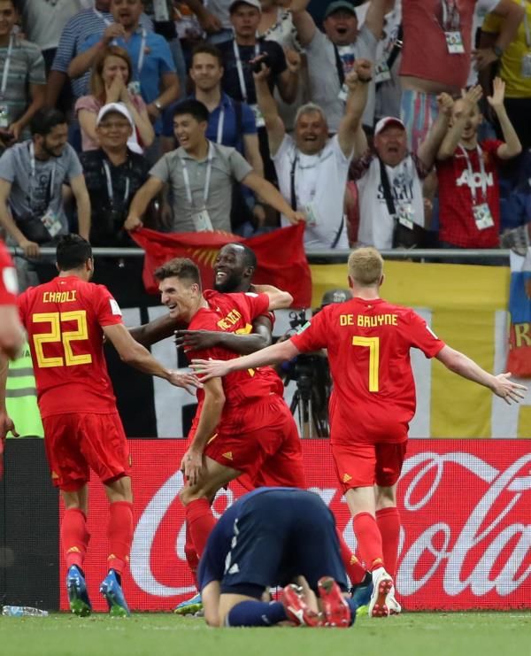 فرحة لاعبي بلجيكا