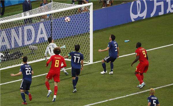 جانب من لقاء بلجيكا واليابان