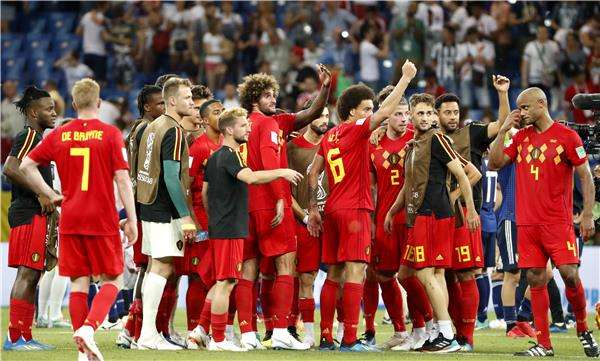 فرحة لاعبي بلجيكا