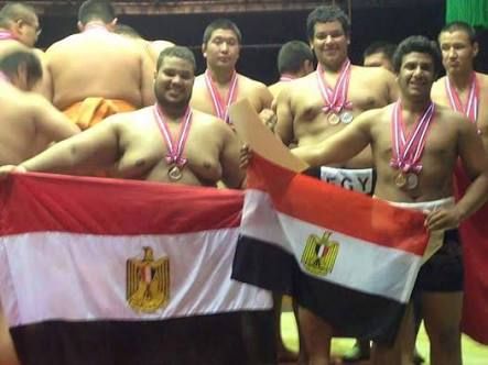 لاعبو منتخب مصر للسومو