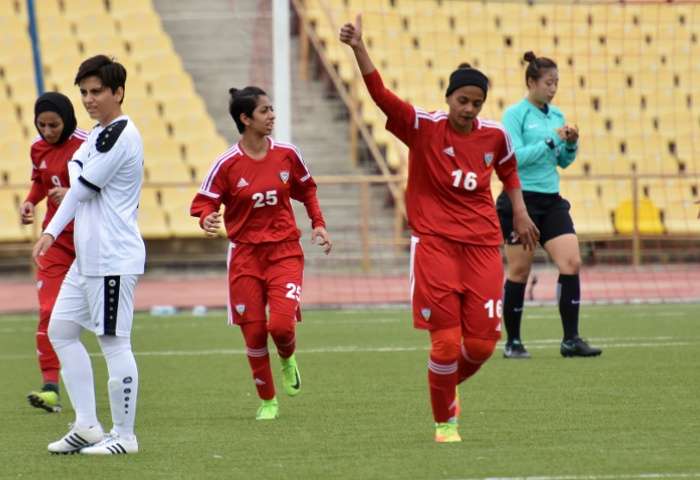 من مباراة الإمارات والعراق للسيدات في 2017