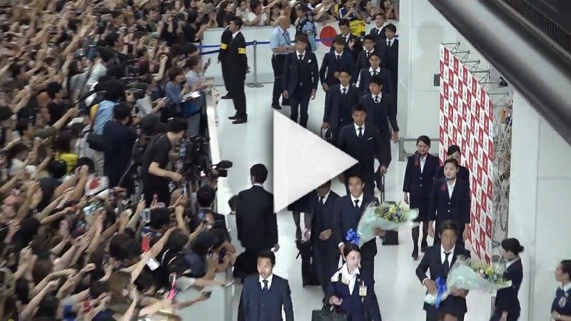 من استقبال منتخب اليابان