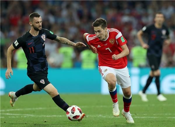 من لقاء روسيا وكرواتيا