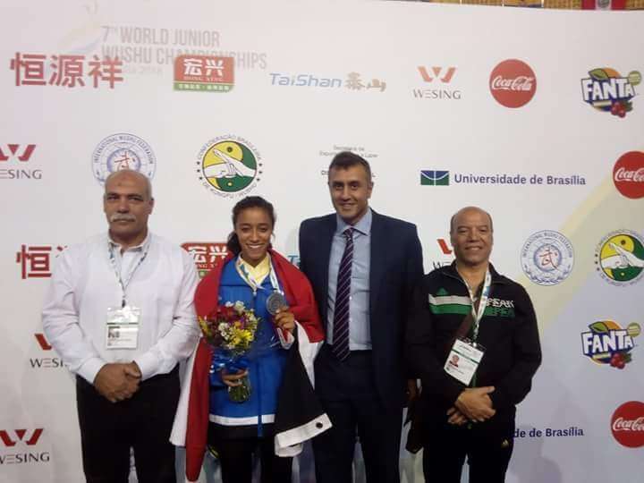 لحظة تتويج سارة صلاح بالميدالية الفضية