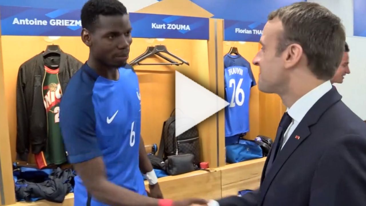 بوجبا والرئيس الفرنسي ماكرون