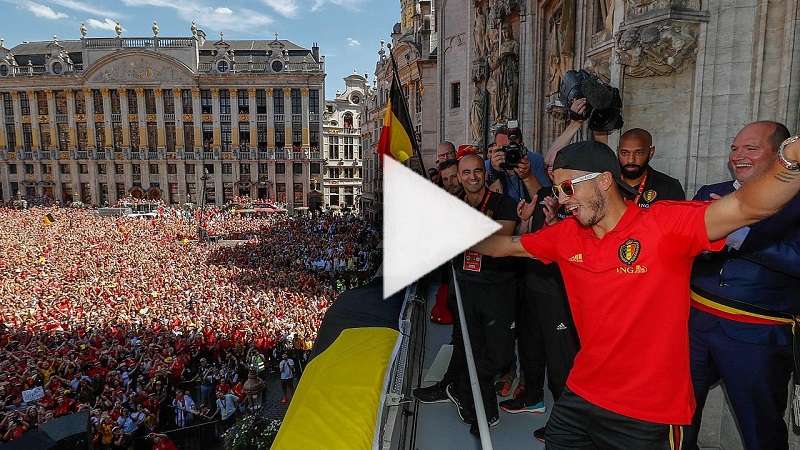 هازارد من احتفالات بلجيكا