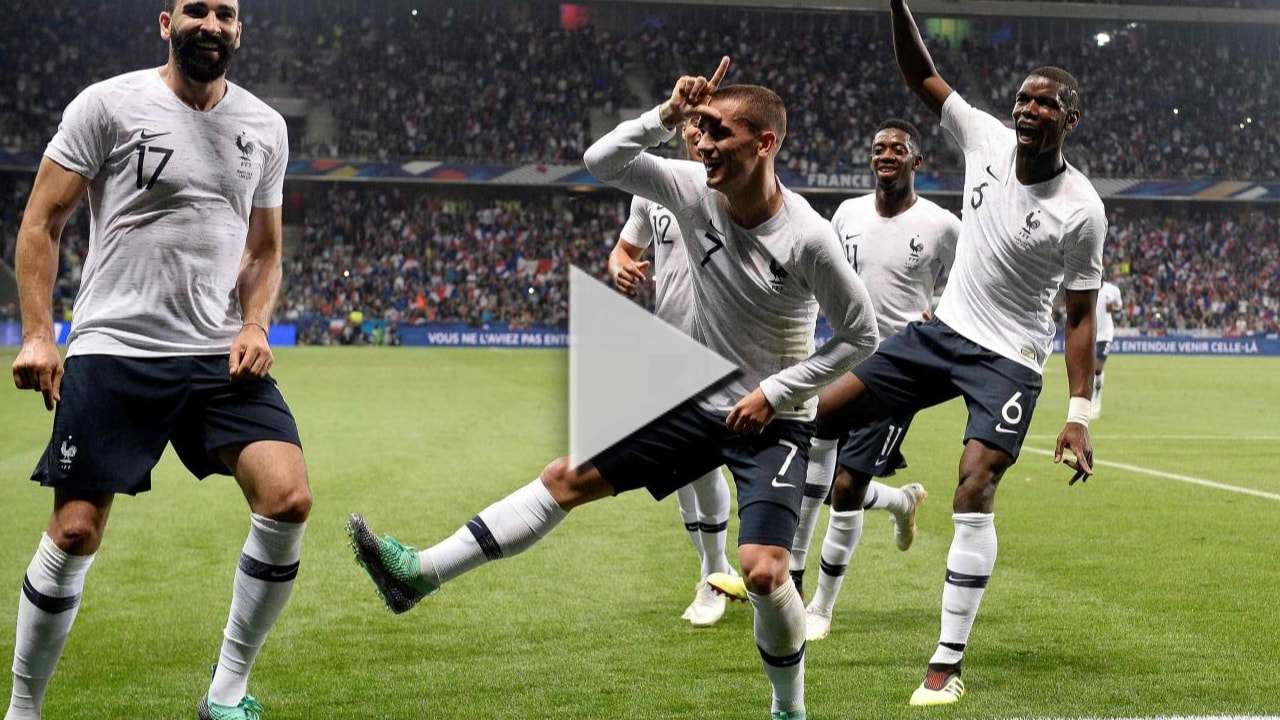 فرحة لاعبي منتخب فرنسا