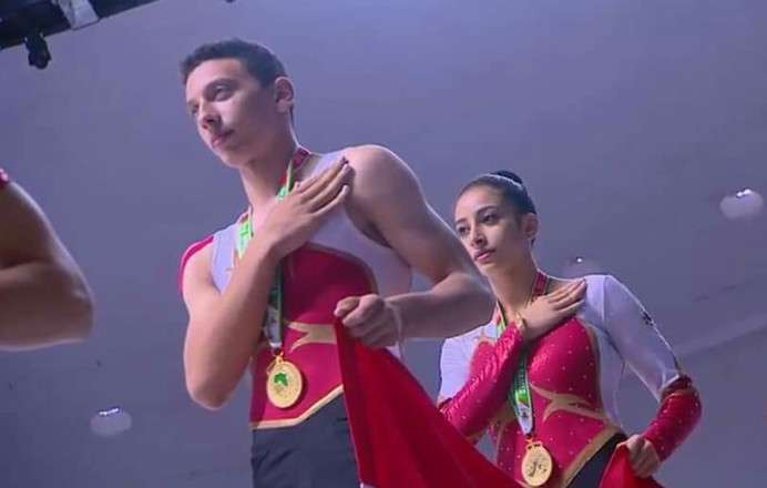   جانب من تتويج لاعبي مصر