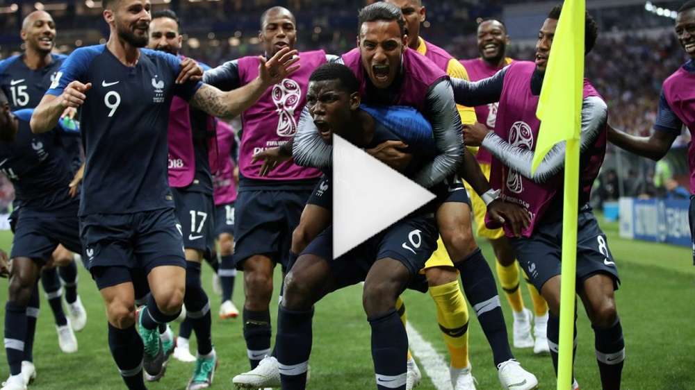 فرحة فرنسا بهدف بوجبا في نهائي المونديال