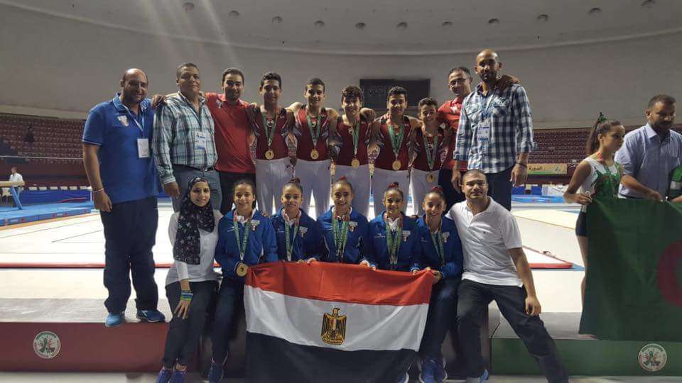 جانب من التتويج المصري خلال إحدى منافسات الدورة
