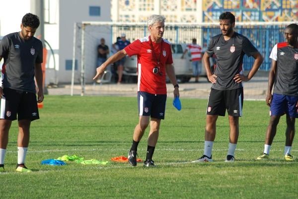 جانب من تدريبات الإفريقي اليوم