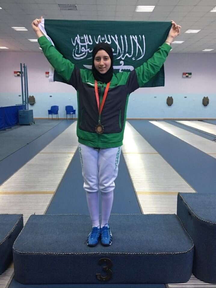 السعودية ندى عابد مع برونزية البطولة الدولية في الأردن