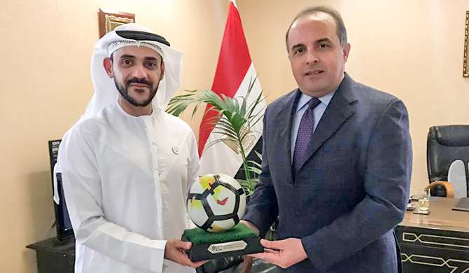 جانب من اللقاء بين جاد والحوسني