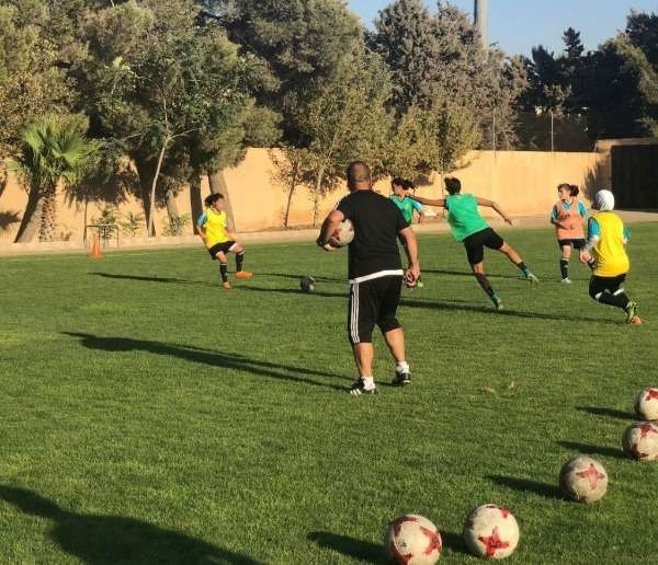 جانب من تدريبات المنتخب الأردني للسيدات
