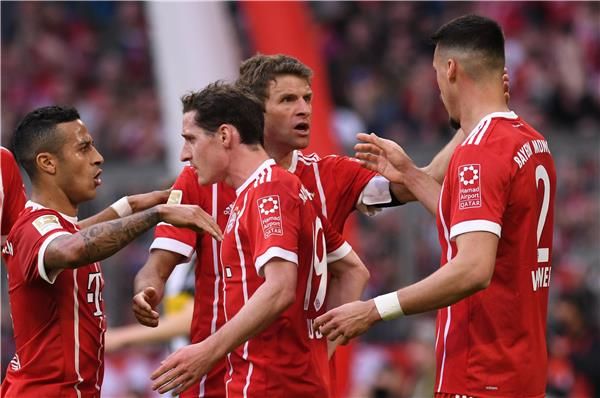 رودي مع لاعبي بايرن