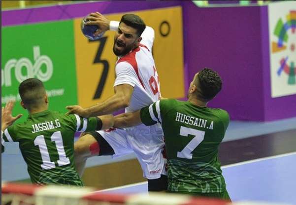 لقطة من مباريات منتخب البحرين في البطولة