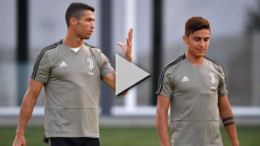 ديبالا ورونالدو في التدريبات