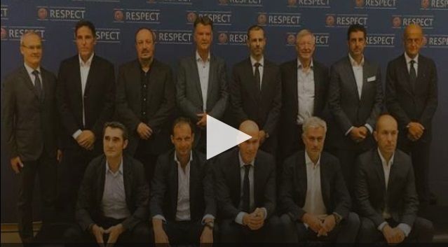 زيدان مع مدربي بعض الأندية الأوروبية