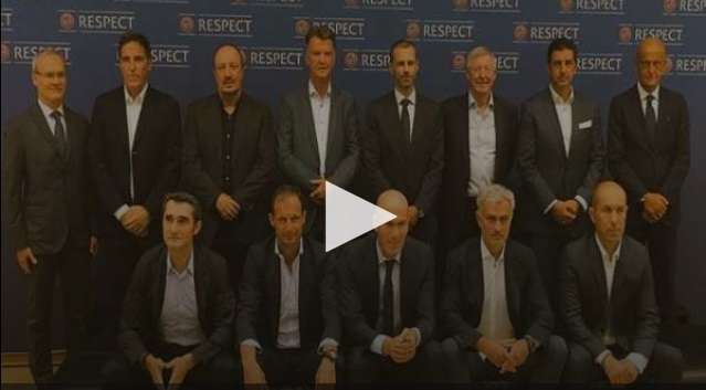 زيدان مع مدربي بعض الأندية الأوروبية