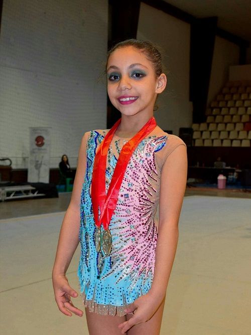 عاليا اسامة لحظة تتويجها خلال منافسات البطولة