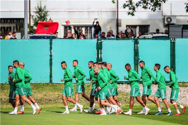 من مران المنتخب المغربي
