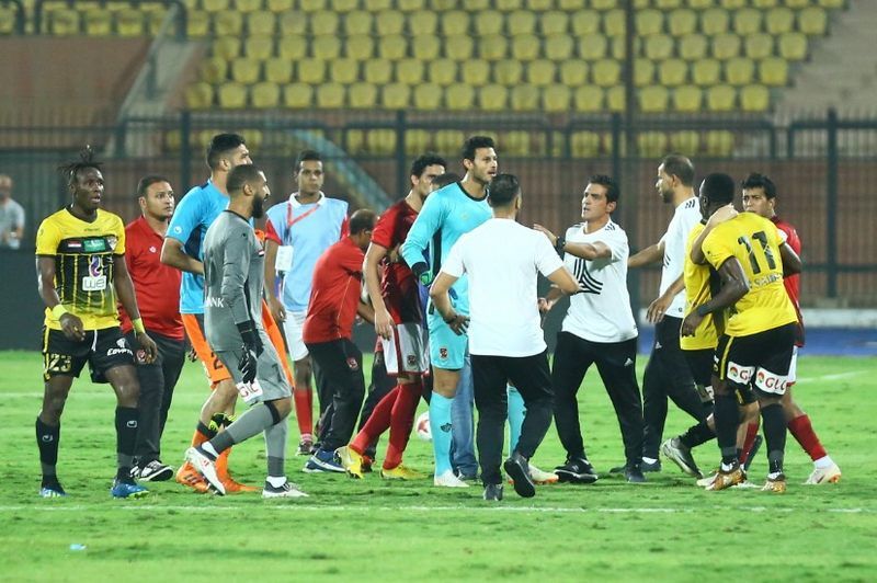 من مباراة الأهلي والإنتاج