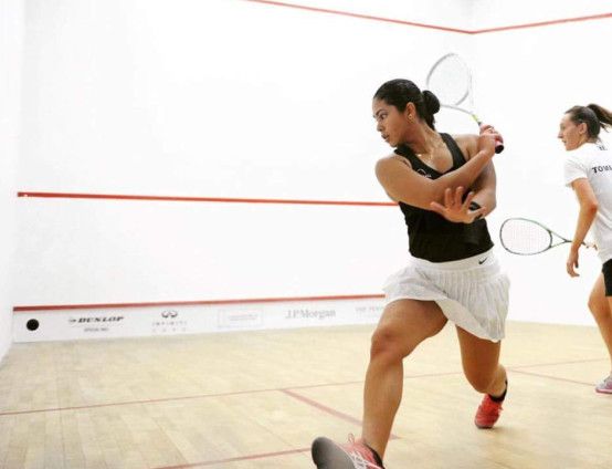 جانب من مباراة سلمى هاني