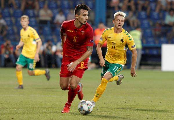 جانب من لقاء ليتوانيا ومونتينيجرو