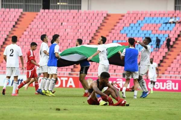 فرحة المنتخب الأردني للشباب