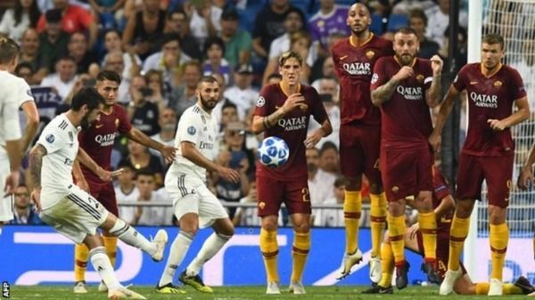 من لقاء ريال مدريد وروما 