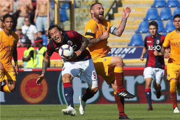 من مباراة روما وبولونيا 