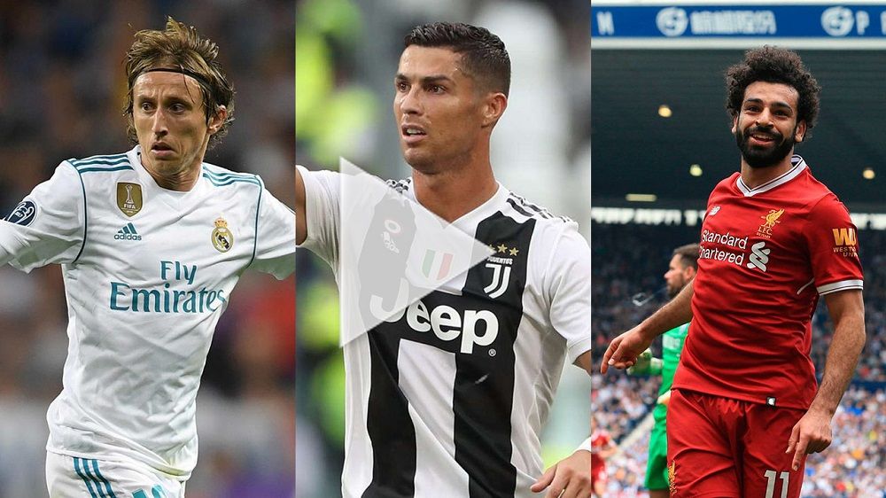 صلاح ورونالدو ومودريتش