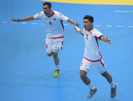 فرحة لاعبي المنتخب البحريني 