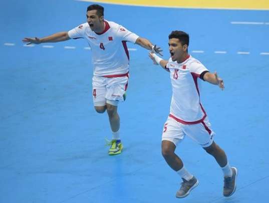 فرحة لاعبي المنتخب البحريني 