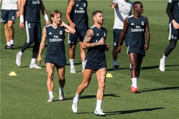 مودريتش خلال تدريبات ريال مدريد