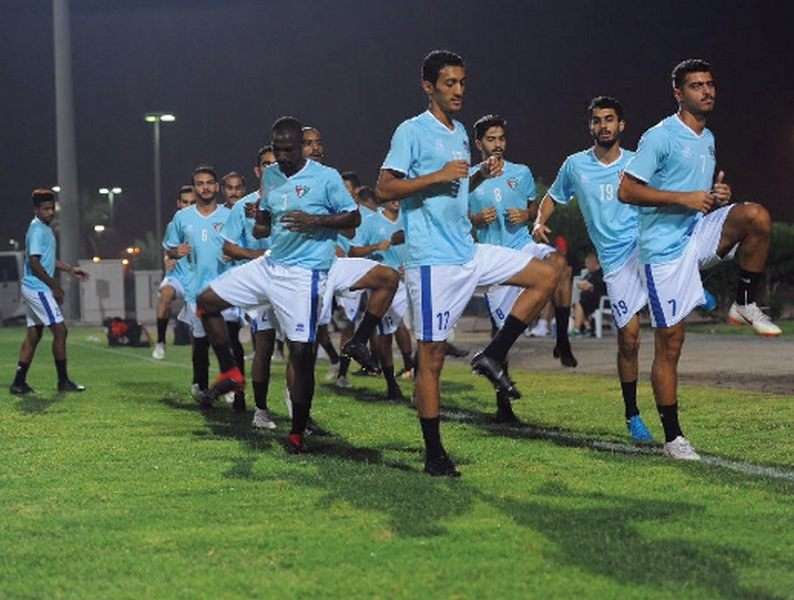 جانب من تدريب سابق للأزرق الأولمبي