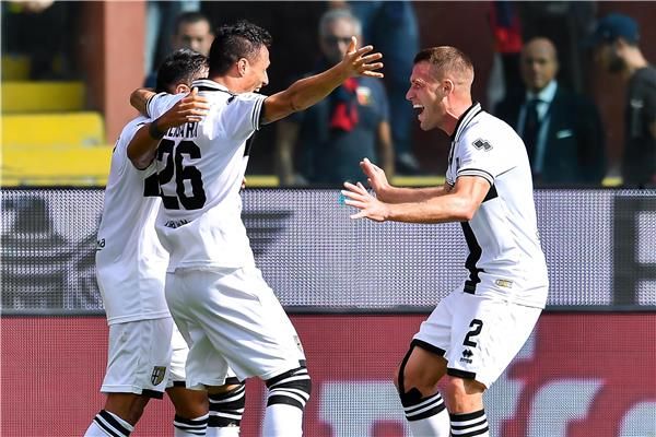 فرحة لاعبي بارما