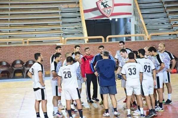 جانب من استعدادات فريق اليد بالزمالك