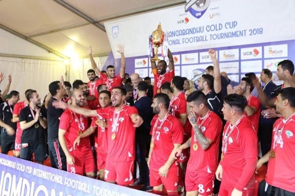 تتويج المنتخب الفلسطيني