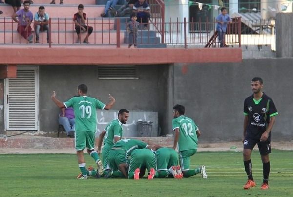 فرحة لاعبي اتحاد الشجاعية 